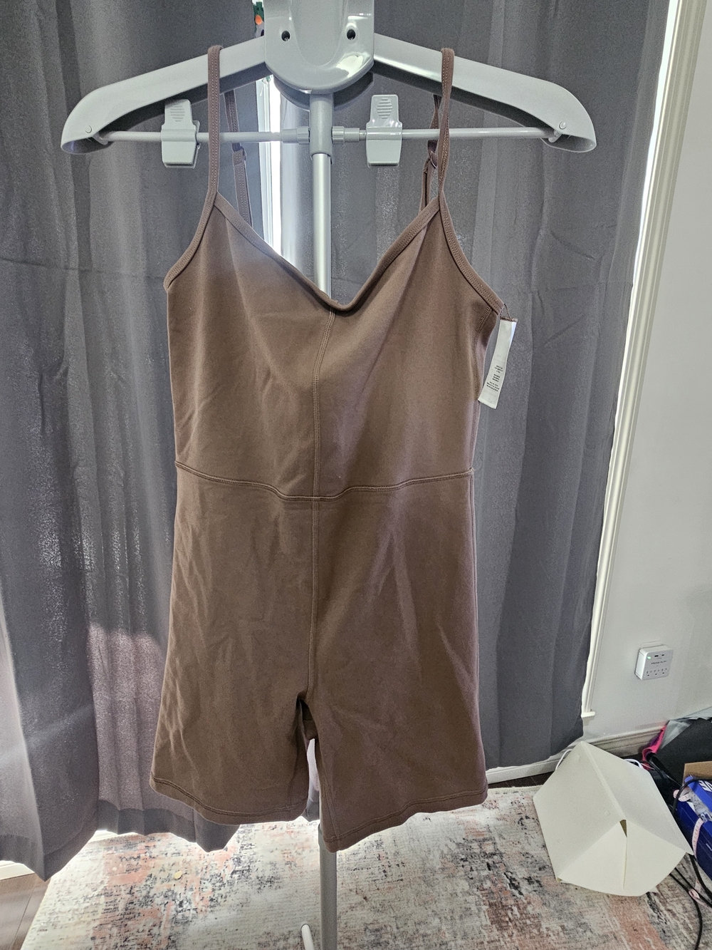 Wilfred Free Brown V-Neck Spaghetti Strap Romper